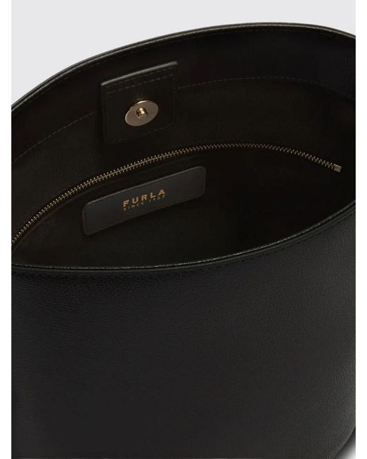 Furla Black Roxie S Leather Bucket Bag