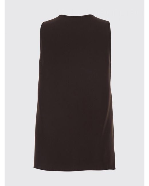 P.A.R.O.S.H. Black Sleeveless U-Neck Top P.A.R.O.S.H