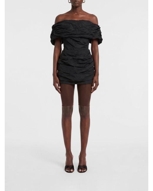 Magda Butrym Black Cotton Mini Dress