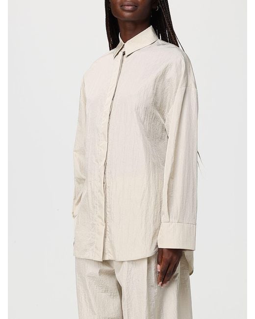 Max Mara Natural Relaxed Technical Canvas Shirt