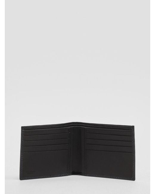 Ferragamo White Gancini Calf Leather Wallet for men