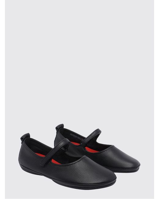 Camper White Right Nina Leather Ballerinas