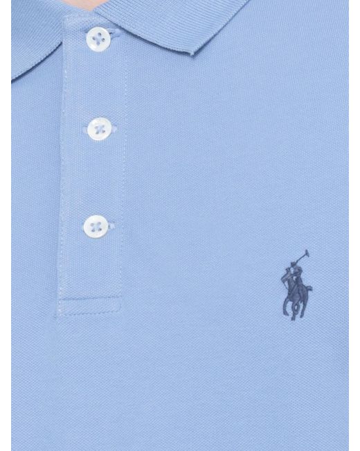 Polo Ralph Lauren Blue Cotton Polo Shirt With Logo for men