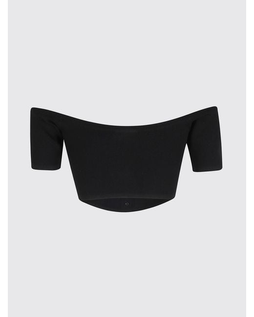 Elisabetta Franchi Black Viscose Blend Cropped Top