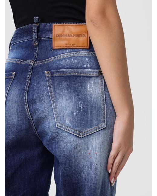 Jeans De Denim De Algodón DSquared² de color Blue