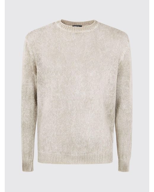Avant Toi Natural Linen Crew Neck Sweater for men