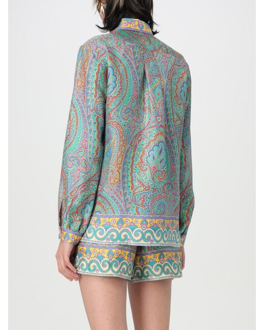 Etro Green Hemdbluse Damen