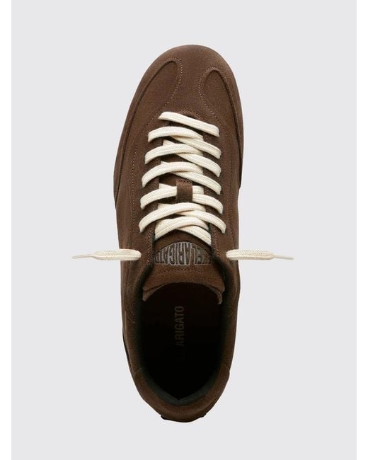 Axel Arigato Brown Daze Runner Suede Sneakers With Printed Logo