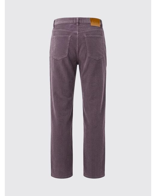 Marni Purple Mid-Rise Flared Cashmere Corduroy Velvet Trousers for men