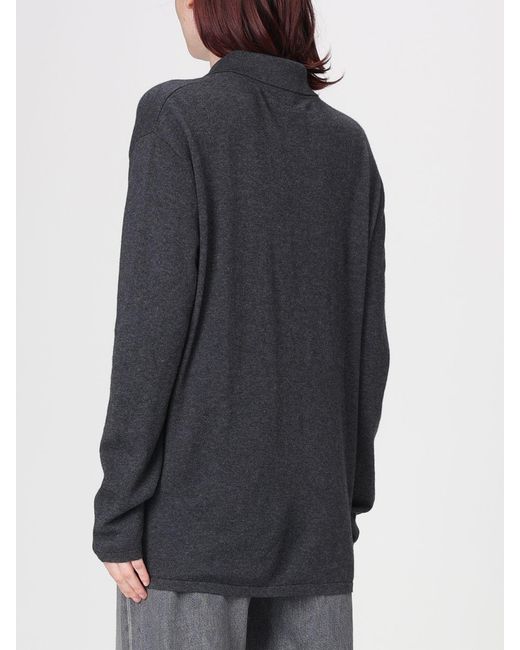 Lisa Yang Gray Cotton And Cashmere Polo Shirt