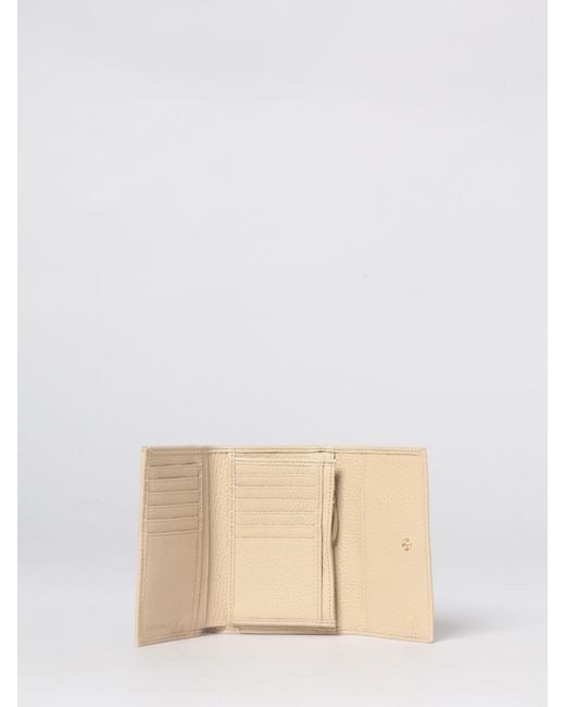Coccinelle Natural Metallic Soft Grained Leather Wallet