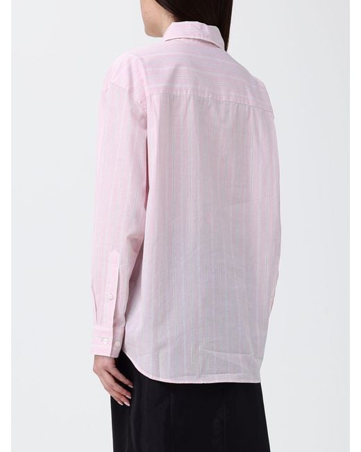 DUNST Pink Striped Cotton Shirt By