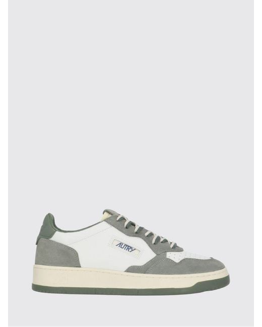 Autry White Medalist Low Leather Sneakers for men
