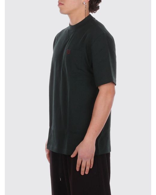 Fred Perry Black Cotton T-Shirt With Logo for men