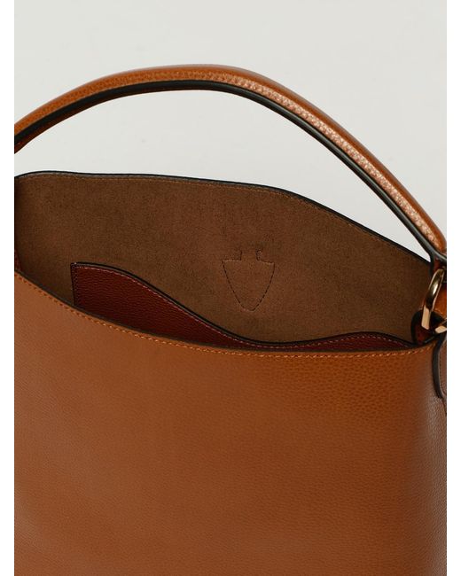 Tod's Brown T Timeless Calfskin Handbag