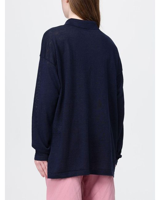 Polo De Punto De Lino Max Mara de color Blue