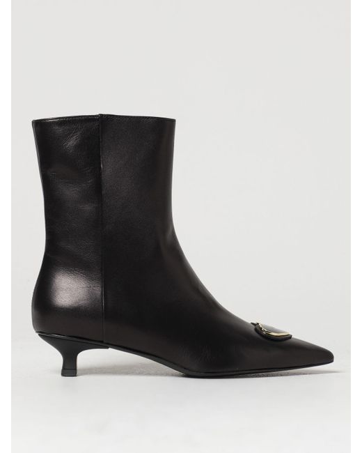 Love Moschino Black Flat Ankle Boots