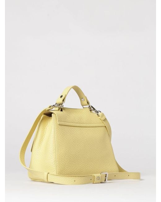 Orciani Yellow Sveva Soft Hammered Leather Bag