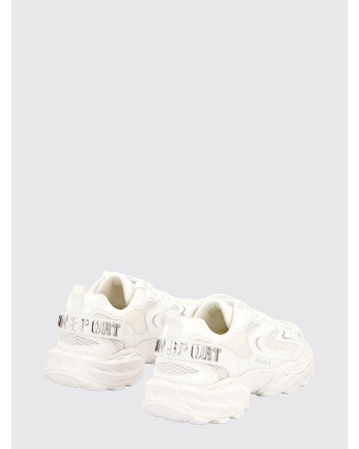 Philipp Plein White Pulse X Mesh And Leather Sneakers for men