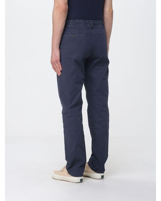 Ecoalf Blue Recycled Cotton Trousers for men