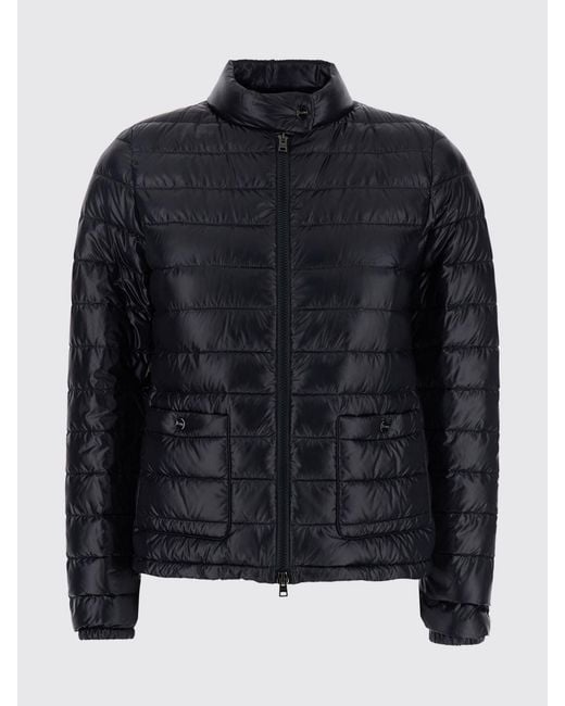 Herno Blue Resort Short Ultra-Light Nylon Down Jacket With Biker Collar