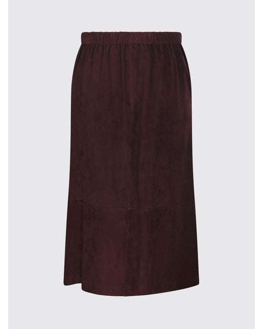 Max Mara Purple A-Line Midi Skirt