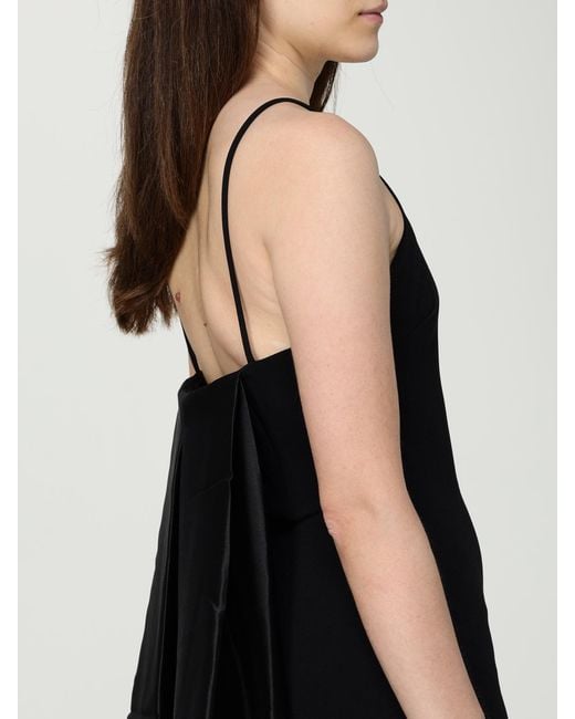Solace London Black Elegant Halter Neck Evening Gown Classic Formal Dress