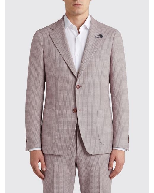 Lardini Gray Cotton Single-Breasted Blazer for men