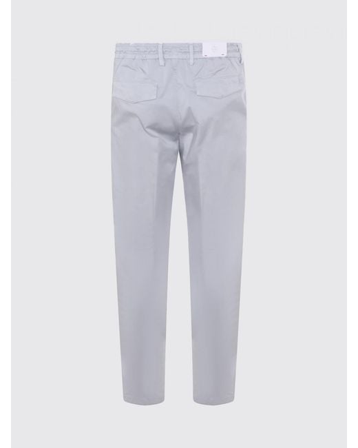 Eleventy Gray Stretch Cotton Trousers for men