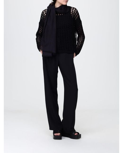 Max Mara Black Wool And Silk Stole
