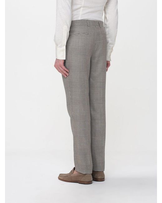 Brunello Cucinelli Gray Virgin Wool And Silk Chino Pants for men