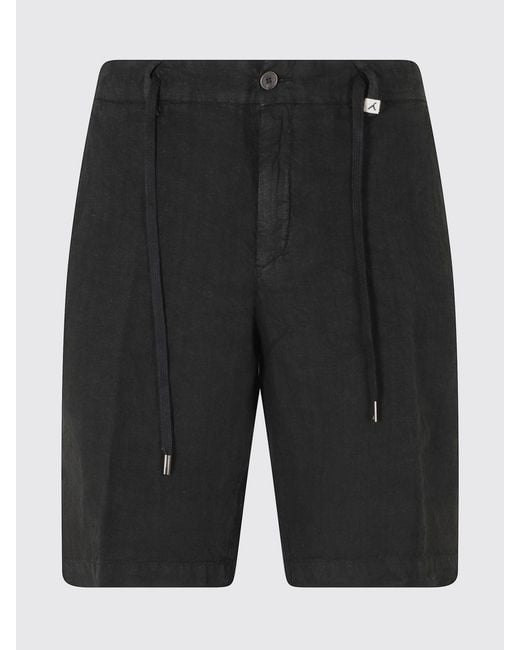 Myths Blue Linen Drawstring Shorts for men