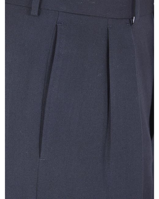 Tom Ford Blue Wool And Cashmere Tailored Trousers for men