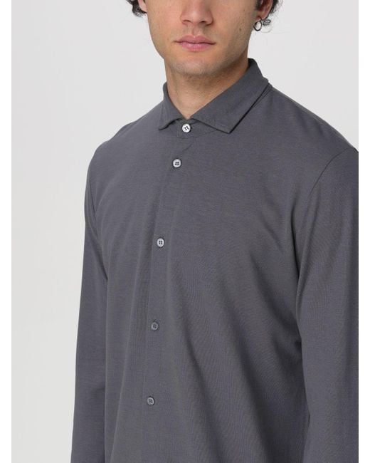 Zanone Gray Shirt for men