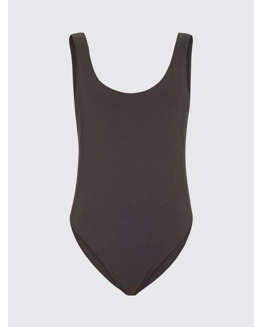 Brunello Cucinelli Black One-Piece Swimsuit