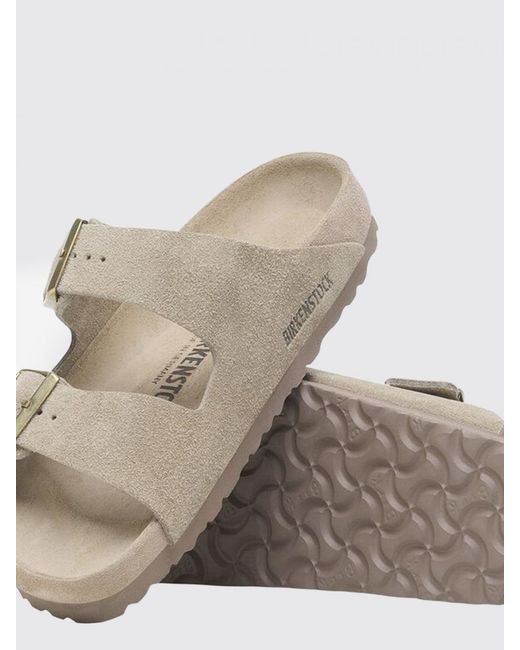 Birkenstock White Arizona Suede Sandals