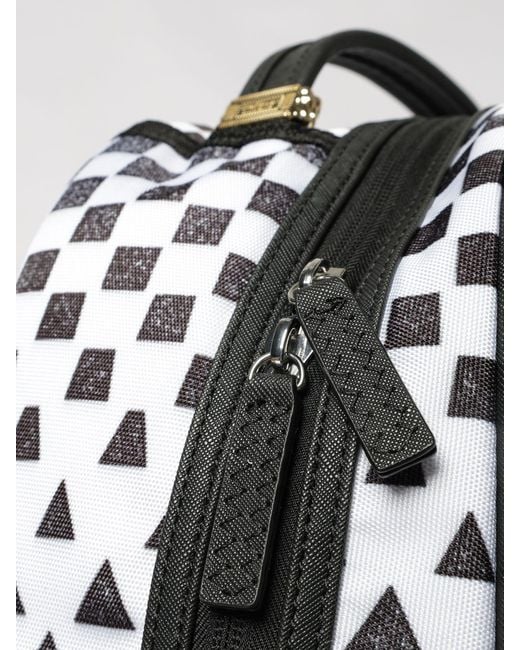 Sprayground Gray Eschark Backpack With Abstract Graphic Print And Lettering Logo for men