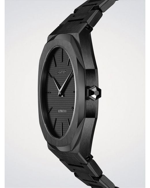 D1 Milano Black Ultra Thin Shadow 40 Mm Watch for men