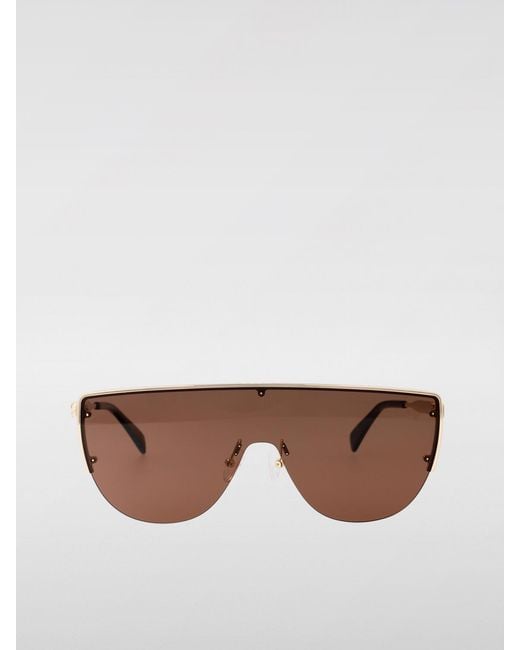 McQueen Metallic Shield Sunglasses Skull Detail for men
