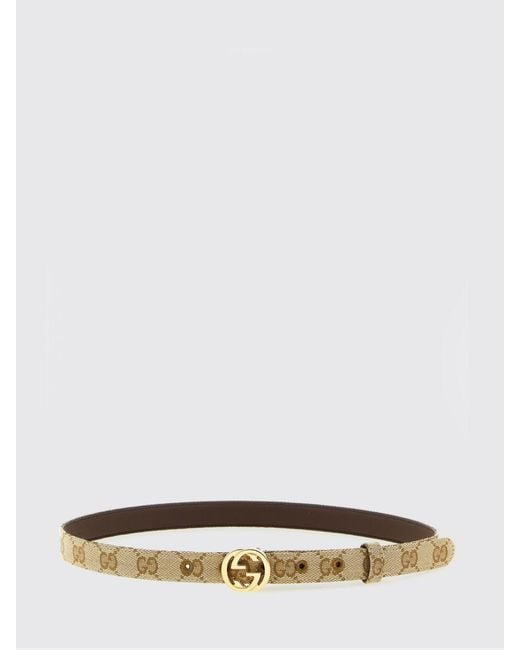 Gucci White Gg Leather Belt