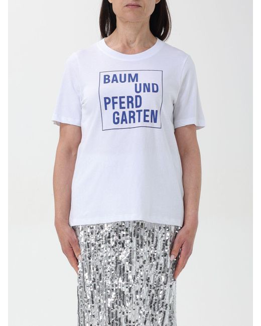 T-shirt Baum und Pferdgarten en coloris White