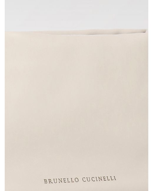 Clutch di Brunello Cucinelli in Natural