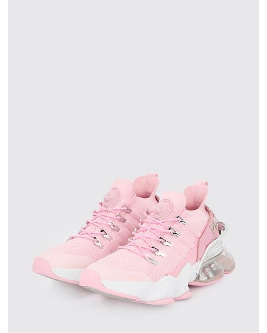 Philipp Plein Pink Mesh And Rubber Sneakers for men