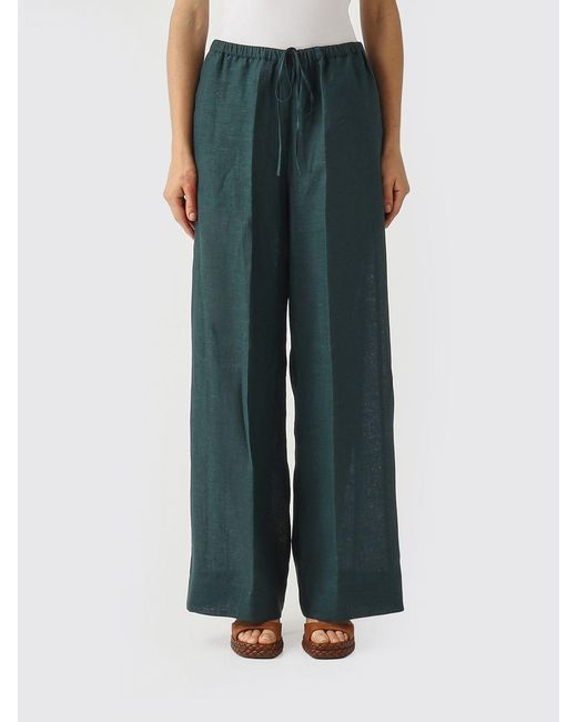 Liviana Conti Green Grayson Linen Trousers