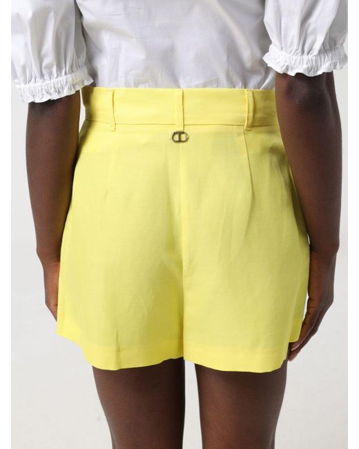 Twin Set Yellow Shorts