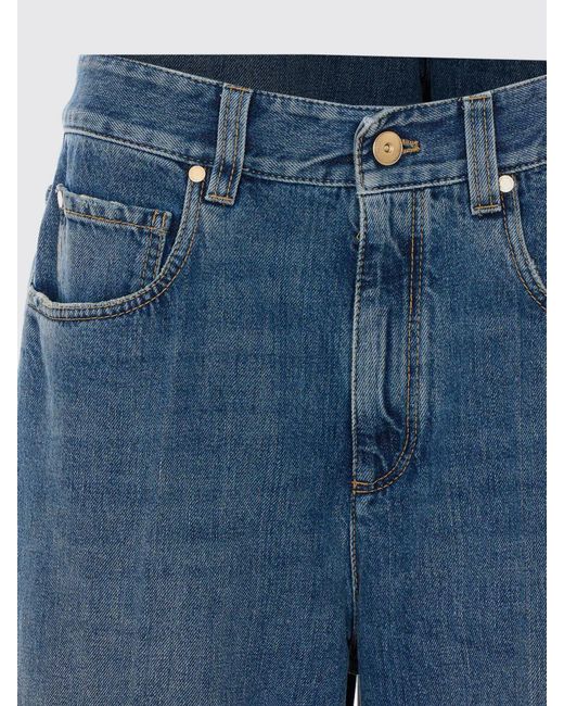 Brunello Cucinelli Blue Cotton Flared Jeans