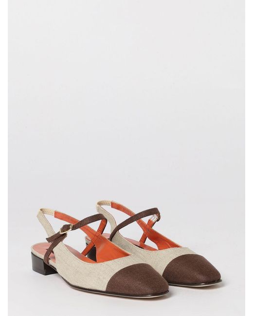 CAREL PARIS White Oceano Slingback Ballerinas