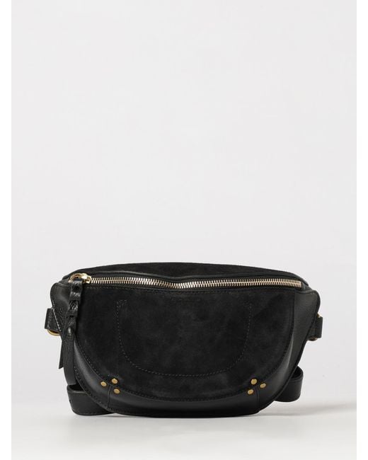Jérôme Dreyfuss Black Lino Smooth And Suede Leather Belt Bag With Zip Closure