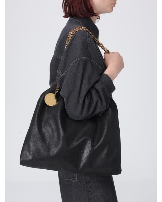 Stella McCartney Black Falabella Synthetic Suede Bag