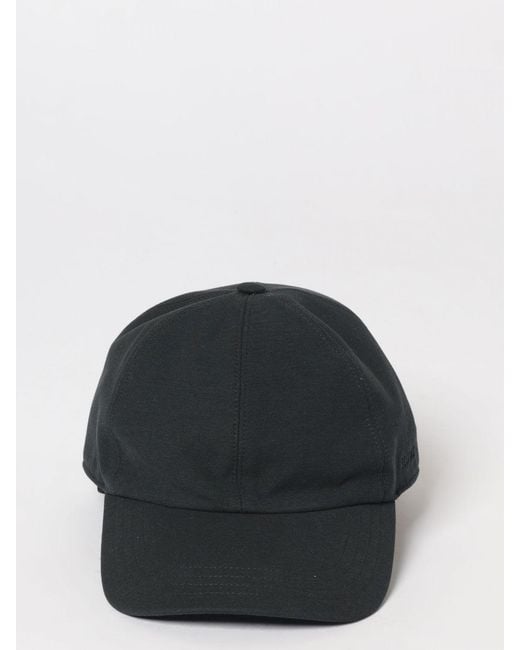 Zanone Black Cotton Hat for men